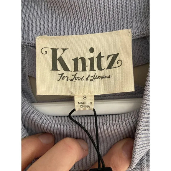 For Love & Lemons x KNITZ NWT Simone Laced Back Sweater Dress Small REVOLVE - Picture 11 of 16